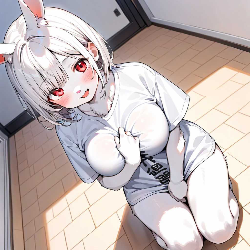 1boy, penis, imminent penetration, lying, on back, spread legs、Blushing、Embarrassed expression、standing doggy, hug from behind、Sex、1boy, penis, imminent penetration, lying, on back, spread legs、Upper body naked、nude、Hide your with your hands、Blushing、Embarrassed expression、、Not wearing a bra、short hair、Light cream colored hair、Red eyes、、Blushing、lipstick、Perfect hands、Detailed hands、Bedroom、hand bra、1boy, penis, imminent penetration, lying, on back, spread legs