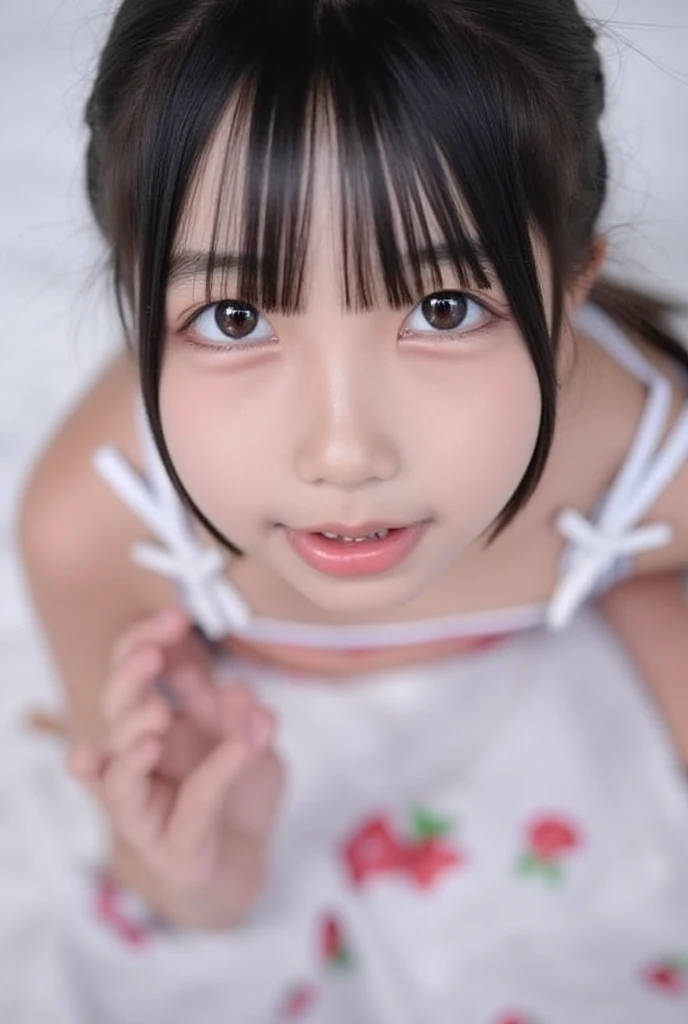 (1 girl:1.0),15 years old,(small brests:1.2),(skinny:1.2),high school student,beautiful girl,(short ponytails:1.2),akb48,nogizaka46, beautiful girl,school girl,sitting chair,(cowboyshot:1.0),fullbody, red ribbon, short sleeve white blouse, navy pleated skirt,front face,(front view:1.0),looking at viewer,office,(full-face blush:1.5),(smile:1.2),(presenting panties:1.5),blue panties,(facial:1.7),(cum on face:1.7),(cum on panties:1.8),
