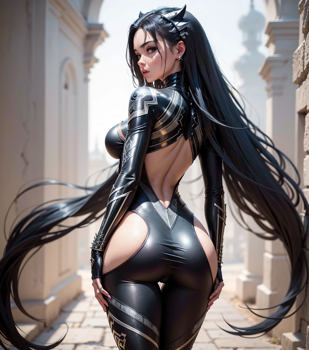 Morena forte, brasileira, malhada, cabelo preso, vestido branco, olhos pretos, seios grandes e pernas grossas, ultra realista, sexy, magra, malhada, olhos pretos, dentes brancos, nariz arrebitado, foto de corpo inteiro, salto alto, 8k, luz do dia, walking on a sidewalk. --auto --s2