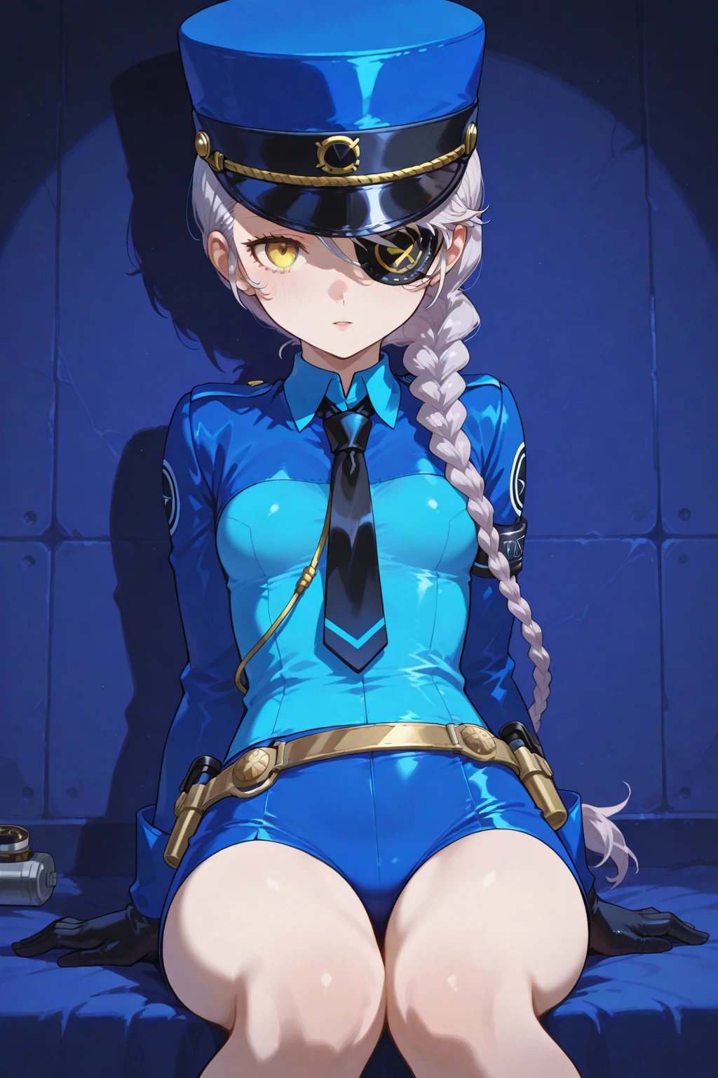 Masterpiece, Best Quality, Highly detailed, illustration, absurdres, street fighter, doll suit, shadaloo doll, agent aika, girls, multiple girls, expressionless, nazi saluting, military, military saluting, salute, blank eyes, looking at viewer, red gloves, emotionless, black latex, corrution, mind control, female combatant, full body, hypnotized, unhappy trance, full body suit, leotard, perfect female body, extremely glossy latex, Delmo Uniform, belt, hypnosis, hypnoLora, empty eyes, Mind control device, thigh high, kneeling, poses, submissive_pose, visor, masturbation, standing, standing at attention, Slave, collar, gang bang, slave oufit, full tight leg, blue delmo uniform, Open back, blue lip, blue eyes, blonde hair, tina sprout, black bullet