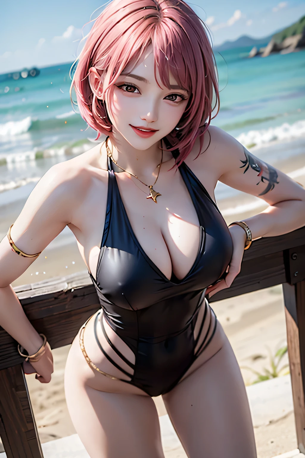 Masterpiece, extra detailed, pretty girl, busty slim firm body