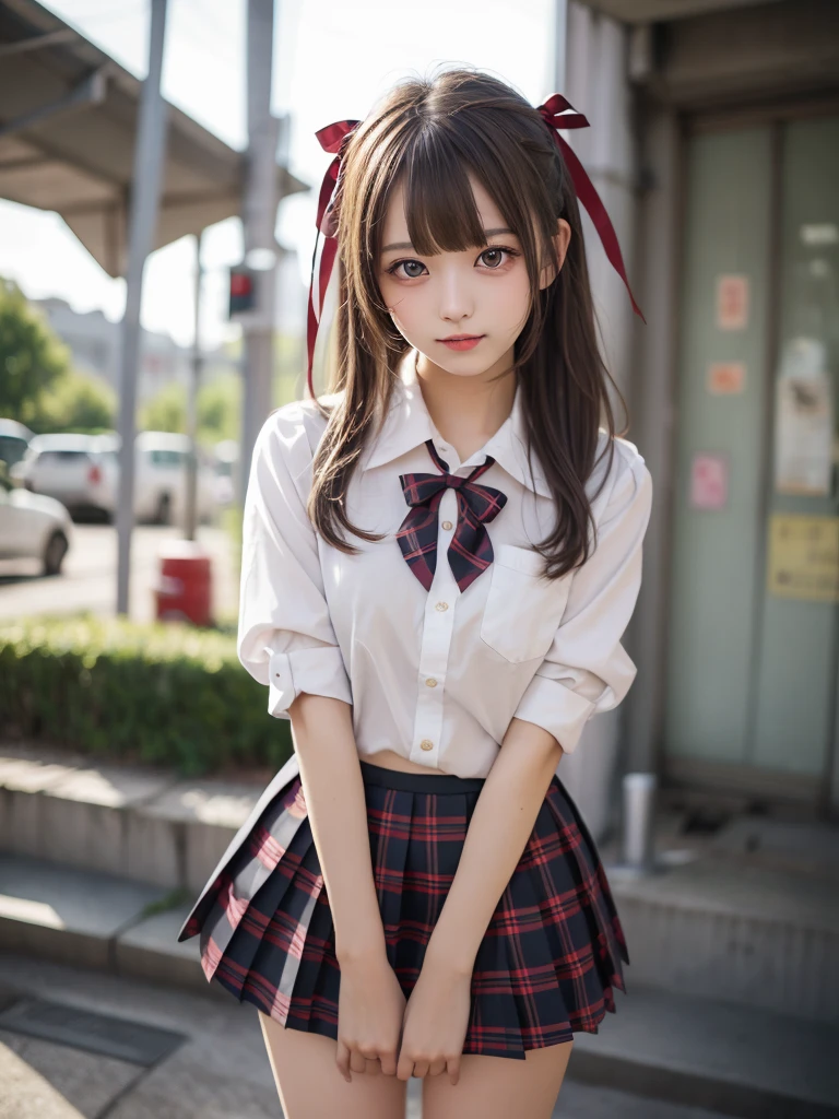 Highly detailed CG Unity 8k wallpaper、highest quality、Ultra-detailed、masterpiece、Realistic、Photo realistic、Highly detailed cute girl、(((10 years old、Young face)))、(((Wearing Japanese student uniform)))、High school student uniform、((Roll up the skirt yourself)))、(Lift it yourself)、、bottomless、blush、Lips parted、Looking at the audience、Semi Body Shot、(A large number of people)、(On the streets of Tokyo)、(((Get excited and show off your genitals )))、(((beautiful pussy、real pussy)))、(((Expressions of ecstasy、顔がblushする)))、(((Is peeing、like a waterfall)))
