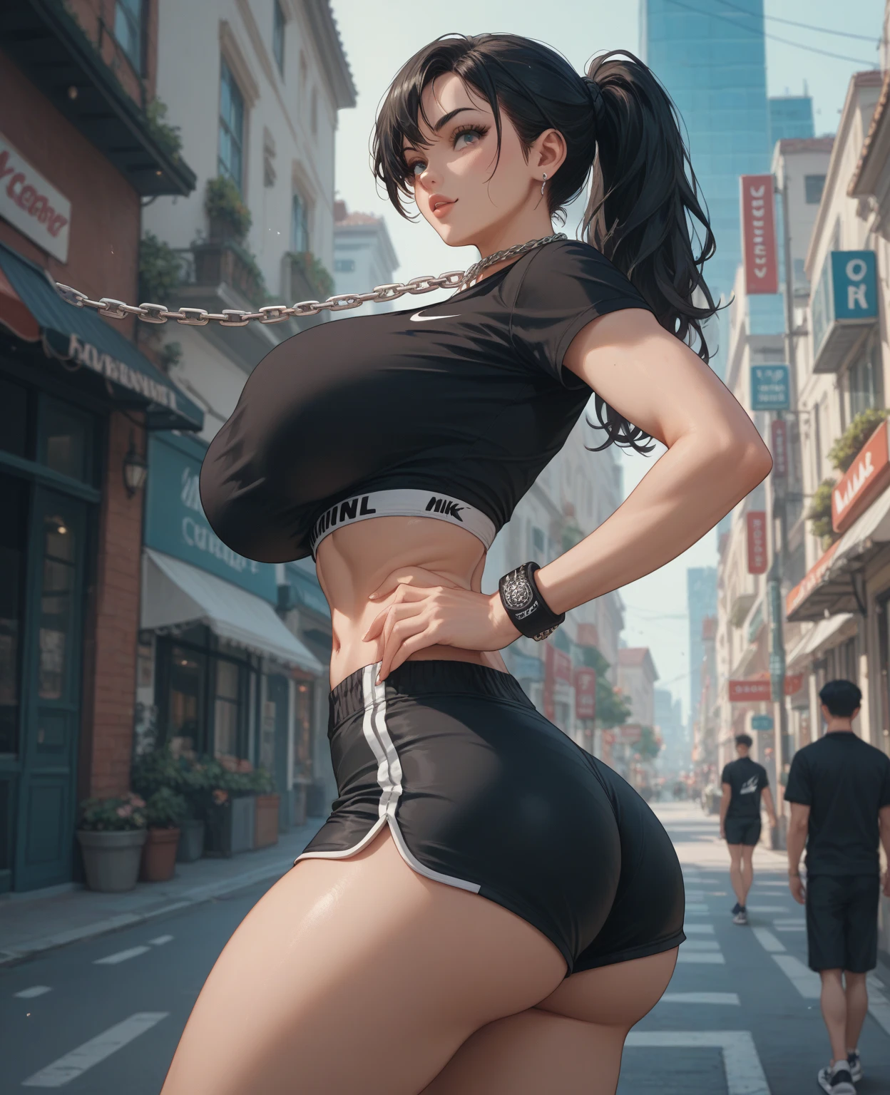 ((((1girl))))(dark skin),(((Black skin)))(((black girl)))(((ASS))) (1girl), ((gigantic breasts))