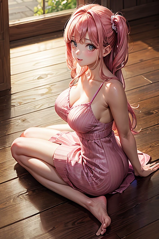 Harley Quinn as a anime girl with pink hair and purple skirt posing in a bedroom, seductive anime girl, misato katsuragi, ecchi, anime girl, ecchi anime style, anime girls, beautiful alluring anime teen, beautiful alluring anime woman, attractive anime girl, anime waifu, best anime 4k konachan wallpaper, beautiful anime girl squatting, NSFW,