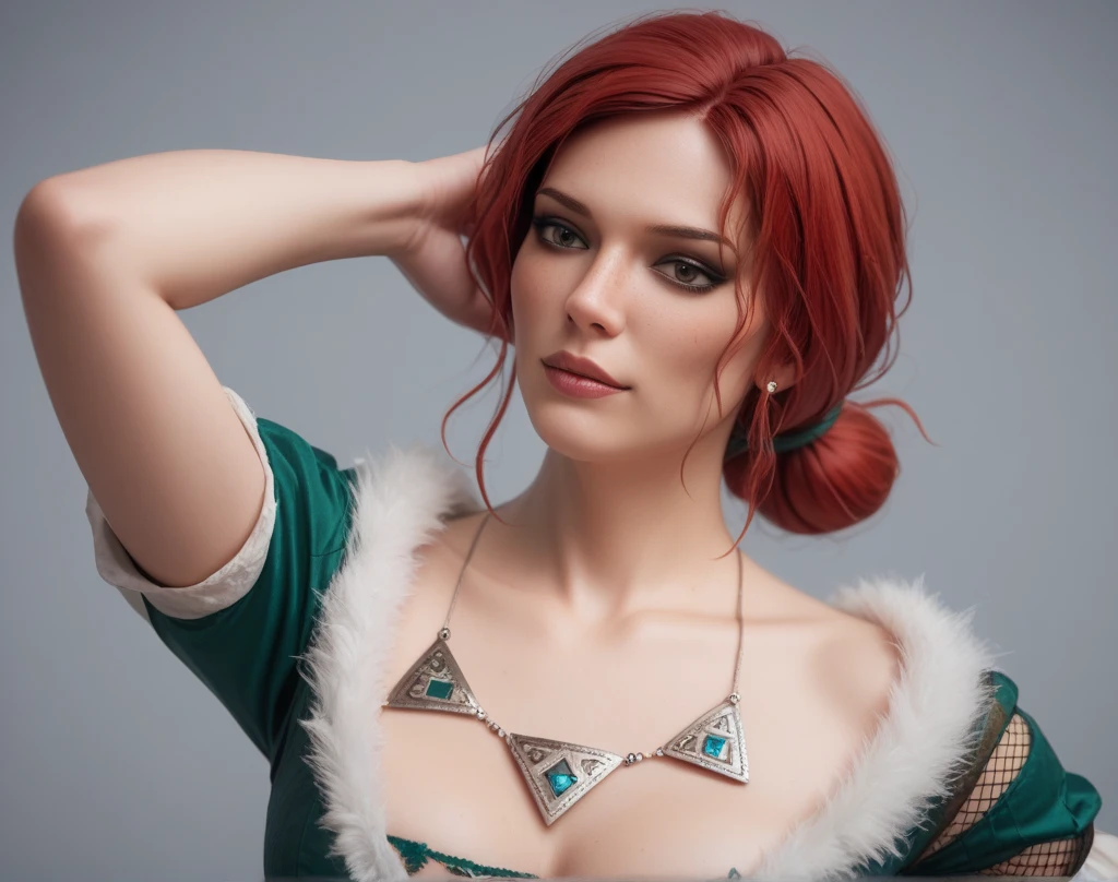 Sexy naughty slutty Triss Merigold high quality photo, realistic cosplay, actrice