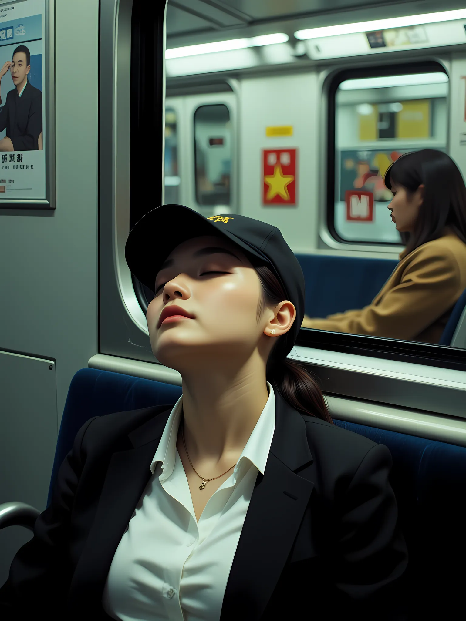 Asleep in Subway - Just Another Day at Work