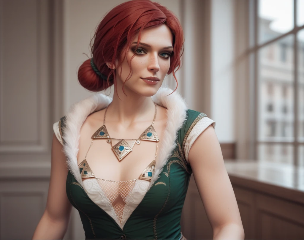Sexy naughty slutty Triss Merigold high quality photo, realistic cosplay, actrice