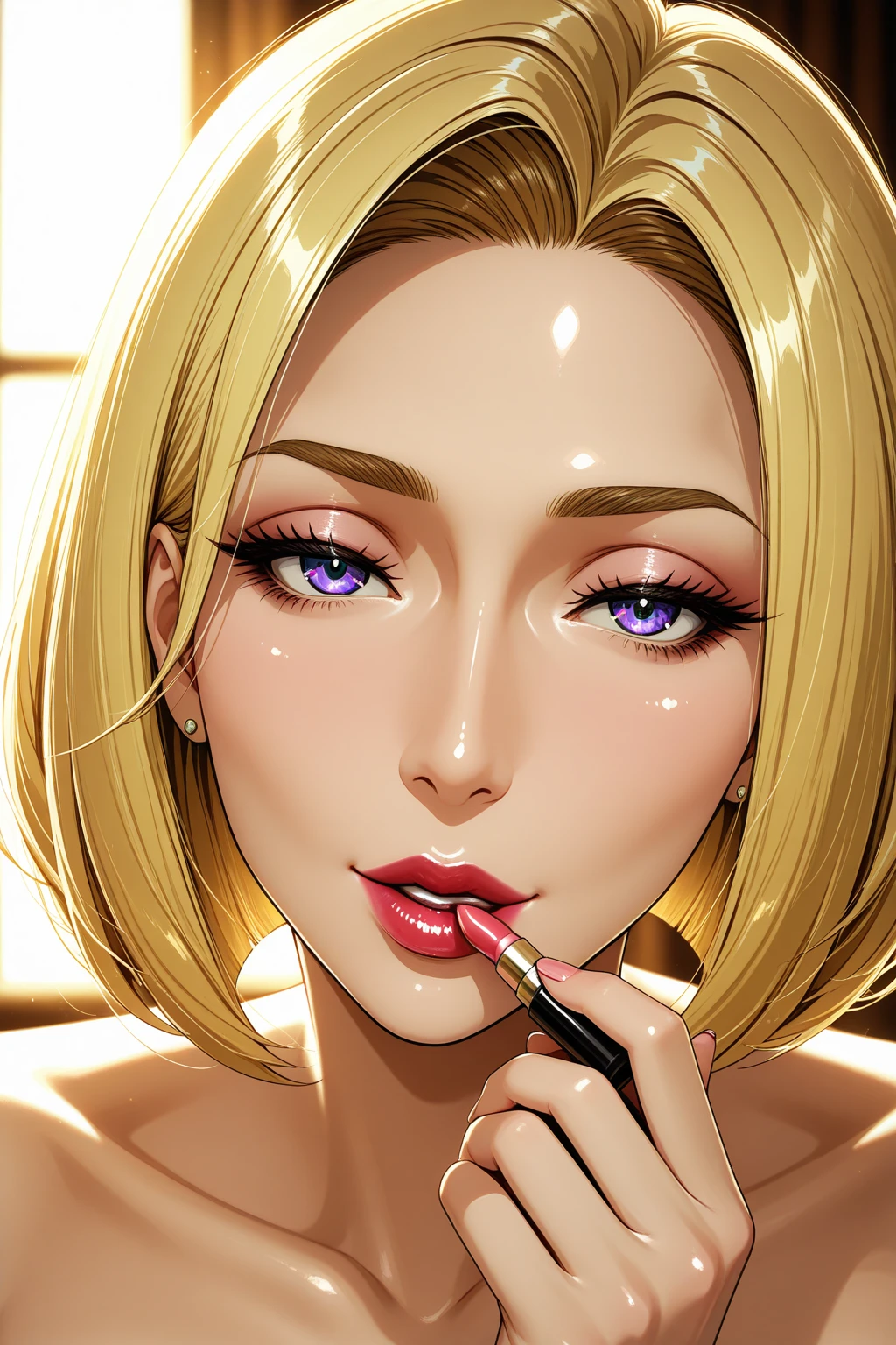 A blonde bob girl is wearing a bathing suit and eating Shave ice(Japanese Kakigori),Please draw a beautiful and magnificent picture of the big Shave ice.masterpiece,best quality,ultra-detailed, illustration, detailed light,an extremely delicate and beautiful,dynamic
