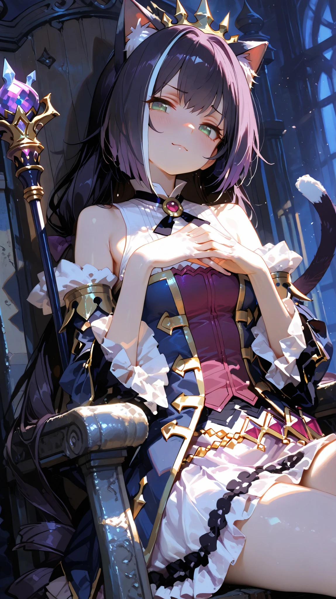 (best quality, masterpiece, Dark Haruna, anime yui corrector, cyberspace)