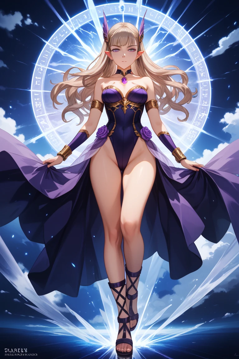 Masterpiece, beautiful detailed realistic definition, ((Beautiful witch building a magic circle, magic circle)), building a magic circle, magic circle star, fantasy witch, Bokeh, depth of field, soft lighting, (smile), (random hair coloured, wavy, shiny hair, gradient hair), Witch hat, beautiful details eyes, (Amethyst eyes, glowing eyes), long eyelashes, mascara, eyeliner, (full body Dress, elegant, long sleeve), curvy hourglass body, tall slender figure, Extremely detailed skin texture, beautiful detailed realistic definition, expressive eyes, perfect detailed beautiful determinate face, professional, Extremely aesthetic, Extremely detailed realistic clothing, Amethyst crystals, glowing and shining crystals, (Flames all around, magic circle as background), ruby Clothes, floating particles, shine, (light purple and galaxy colors schemes), Ultra-Wide Angle, ray tracing, (colorful:1.2), (colorful hair), colorful light, particles, heterochromia,