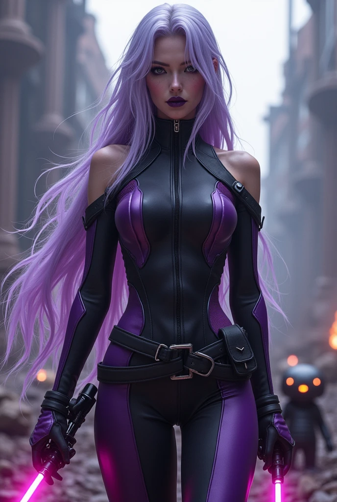 (high quality:1.1), intricate details, cinematic lighting, official art,
(Ingrid:1.1), mature female, dark-skinned female, (hand on own face:1.1), hand on hip,  cowboy shot, close-up,
determined, smirk, (looking at viewer:1.1), seductive smile,
pink hair, long hair, hair intakes, makeup, purple lips, lipstick, thick eyebrows, mole under mouth, yellow eyes,
(helloutfit:1.1), underboob, elbow gloves, thigh boots, highleg panties, bare shoulders,
curvy, midriff, huge breasts, areola slip, (covered nipples:1.1),
night, night sky, rooftop, skyscraper,

