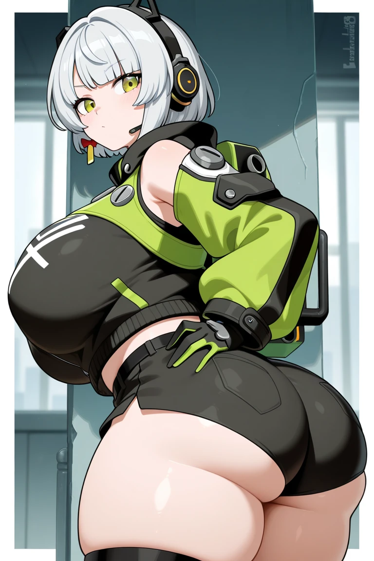 Kiriko from Overwatch, ninja girl, green hair, erotic, porn