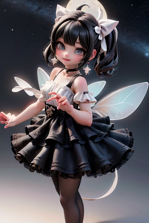 Little girl with a beautiful glowing flower