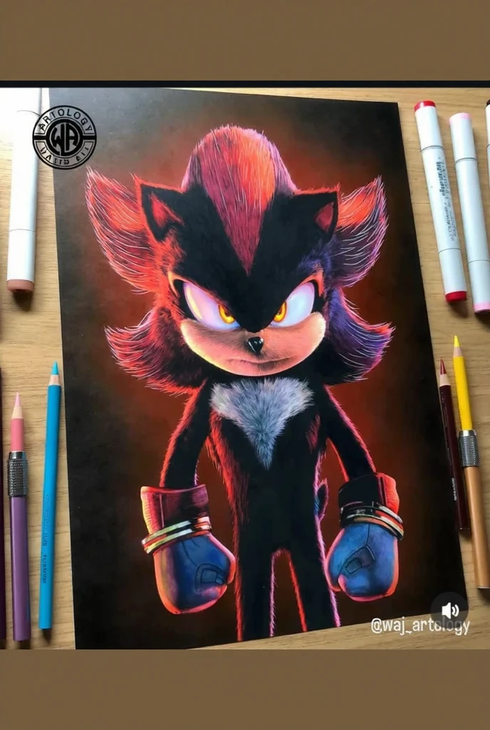 Sonic the hedge hog,sitting down and crying and outlines(cartooon)