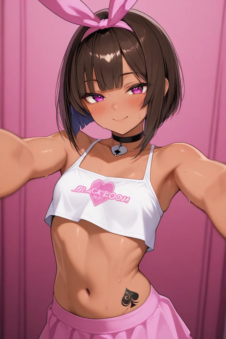 dark skin woman, 18 years old, goth, petite