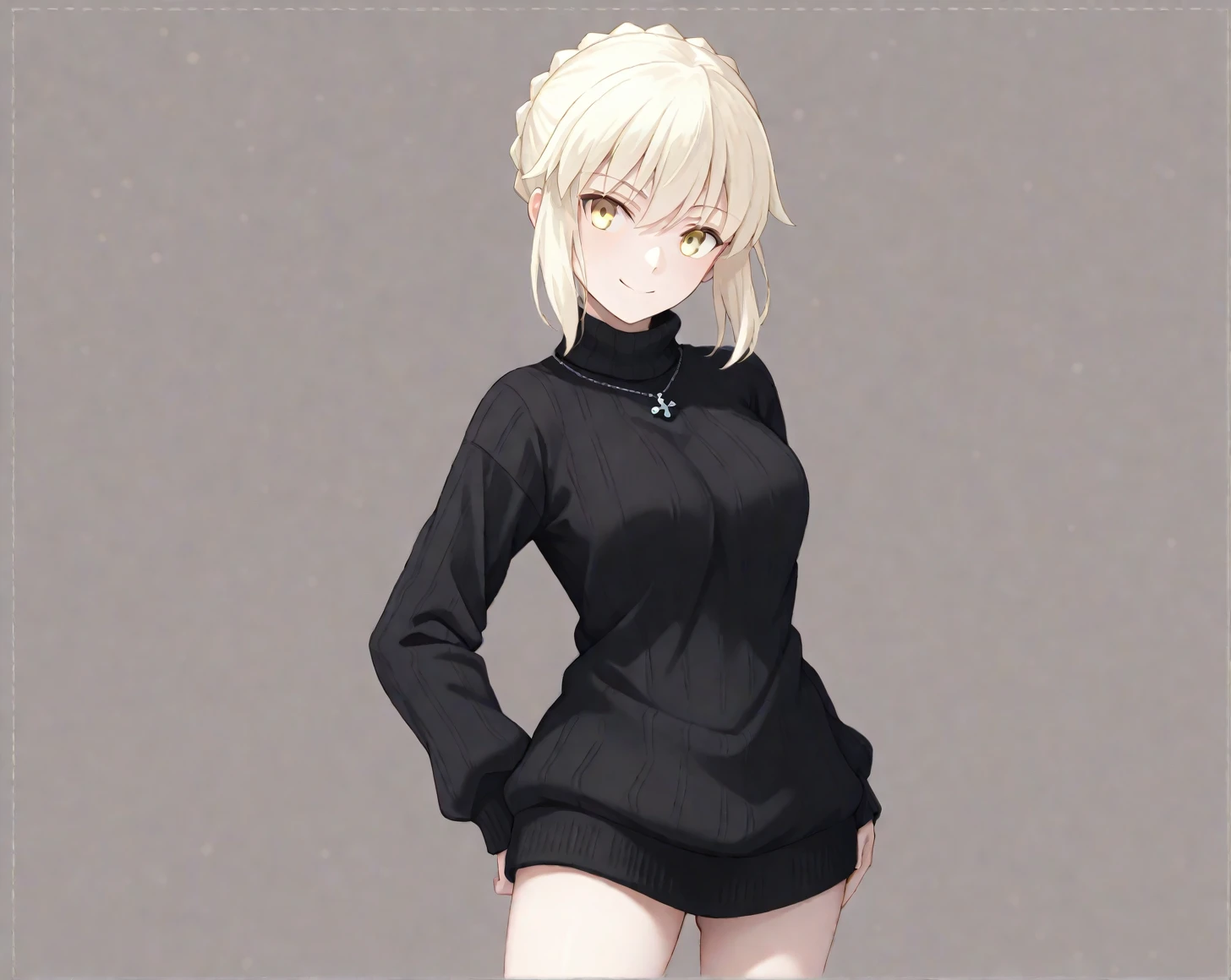 a 20 year old girl, messy white bob haircut, attractive, small-medium breasts, green eyes, pale skin,
