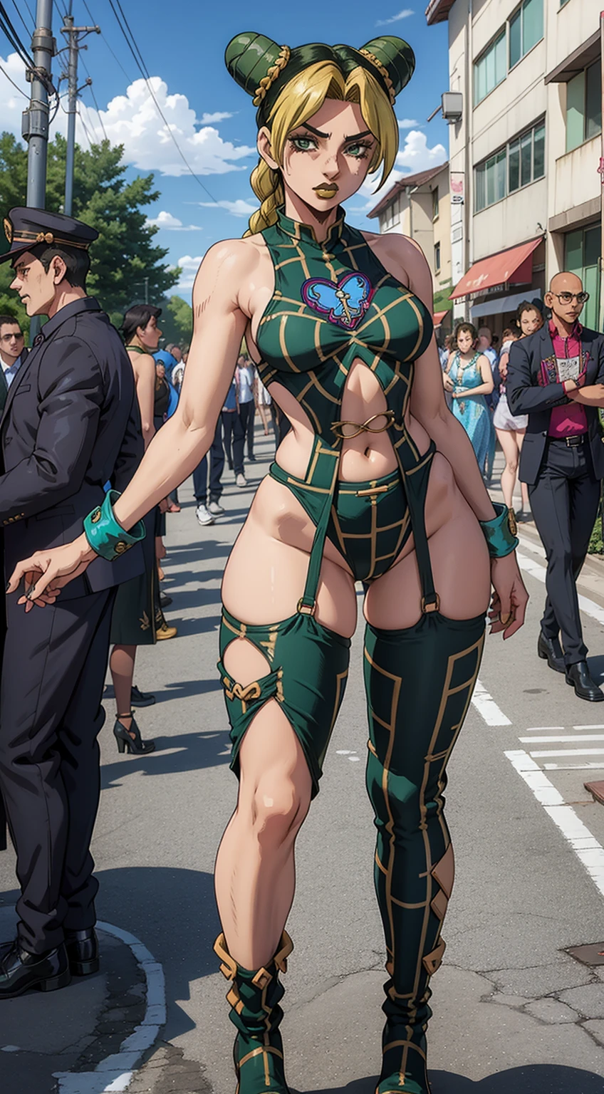 Street Fighter 6 2023, Street Fighter 6 Cammy, Korean girl, Fighting pose, Sexy outfit, Ripped outfit, Cropped outfit, Street Fighter 6 Cammy Outfit2