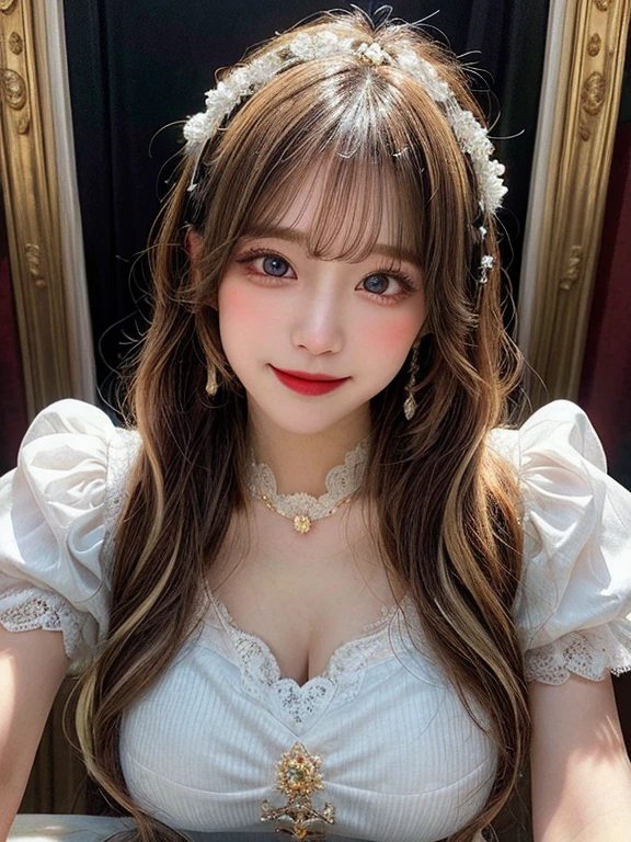 Beautiful girl 12 years old White dress