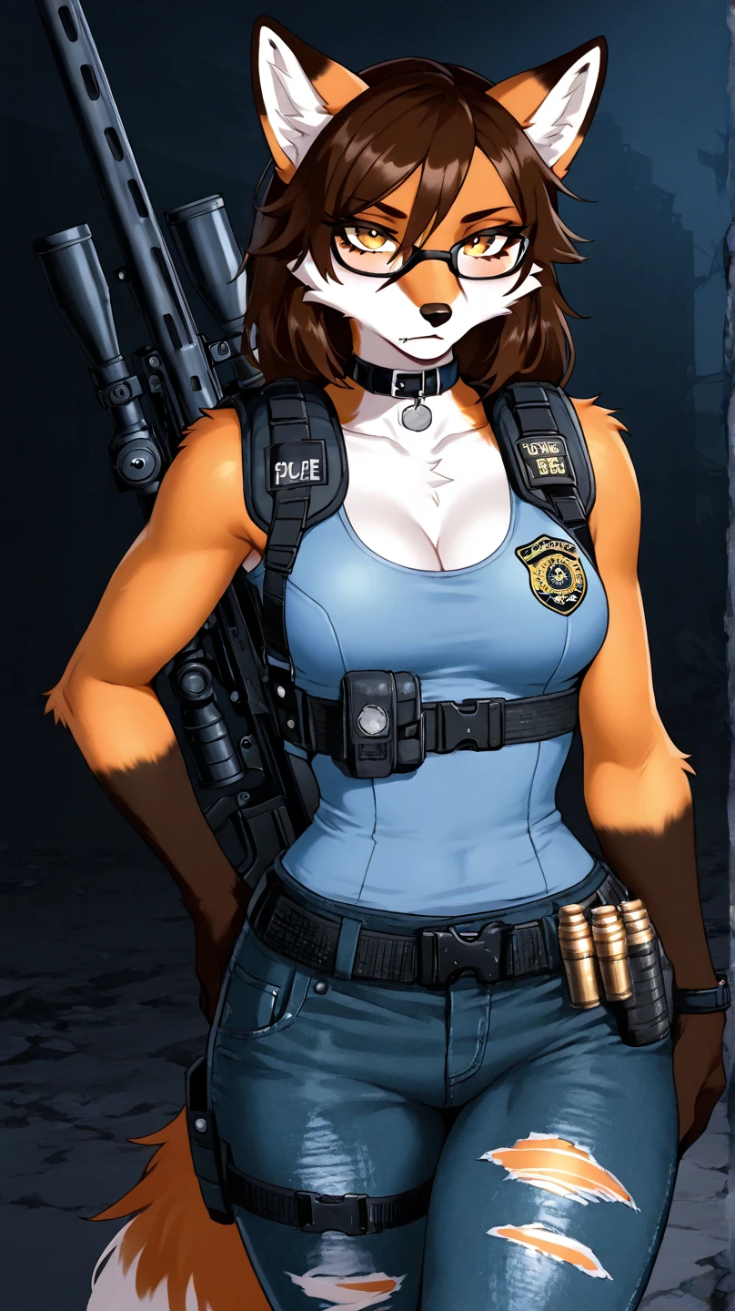 Draft Sketch (nsfw)))), uploaded the e621, beautiful and detailed,woman (((female))) ((anthro)) werewolf, Ross Tran, by ruan jia, by zaush, by foxovh, lighting cinematic, seductor, werewolf, thighighs, (huge chest) foxovh 1girls ai_generated masterpiece:1.2, best quality, realistic, (real picture, intricate details, depth of field), beautiful blonde woman, she has striking blue eyes, highly-detailed, perfect face, (huge breasts:1.3), (skindentation), thick thighs, wide hips, small waist, tall, (huge ass:1.1), blushing, sexy, wearing tight slim tiny erotic police red dress, nsfw ponytail hair, hair black with highlights red, ponytail fishnet red in bouth legs completly (police t-shirt) (police-mini-skirt) (police-bra) (logo-police-clothes)