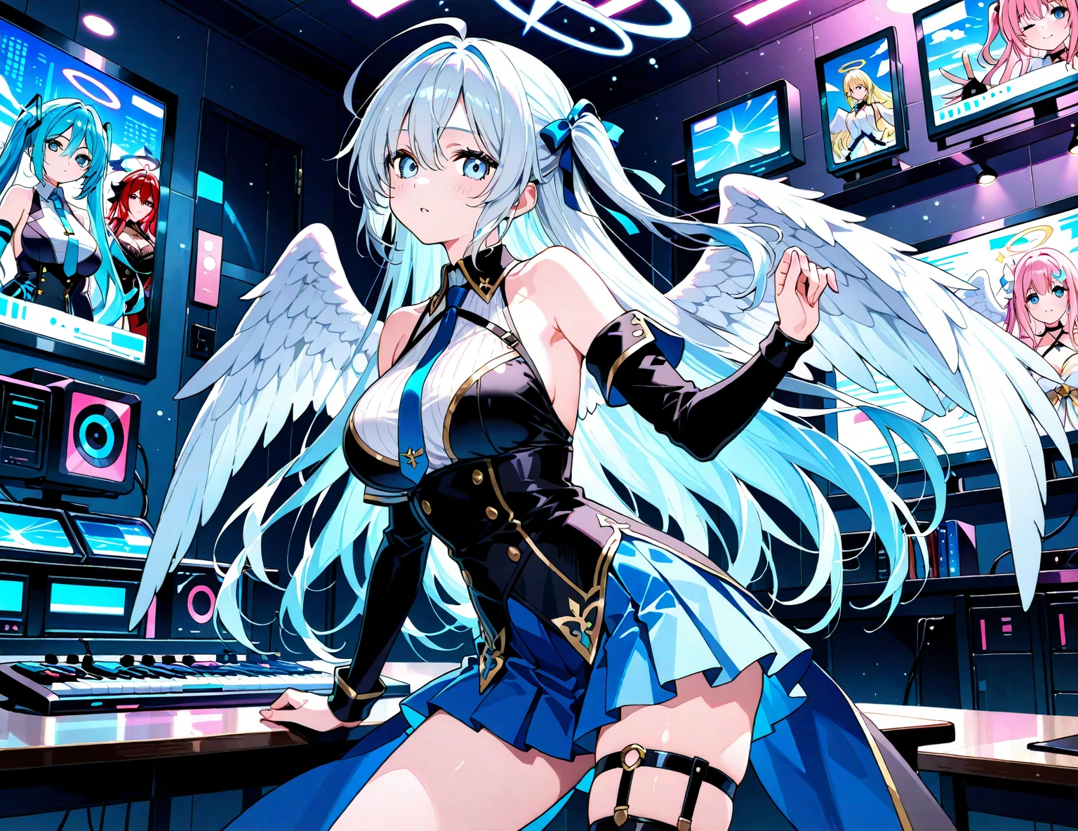 NSFW,I can see your breasts 、huge boobs(masutepiece) ((Kaleidoscope)) ((harmonious)) (super high quality) (very exquisite) (professional balance) (absurd) (wide shot) (1人の女性) ((upper body whole body)) ((full body)) ((G-cup breast-flip body line) ((Realistic:0.75)) (Zettai Ryouiki) (high resolution texture) (Draw the shape of the nose clearly) ((Exposure 1:0.25)) (((shiny skin))) (X hair ornament) (ornament heart(bangle、first round、earrings) (((((yellow beautiful small bun hair))))) (Wave hair) (Quality and beautiful finger placement) (Are you okay, beautiful clean hands) (It clearly depicts the small reflection of white light inside the pupil., Add depth to the pupils) (((highest quality、Eyes with elegant yellow details))) (((超精細 傑作 highest quality:1.2 4DCG high quality))) (Highly detailed face and eyes) (24 year old woman) (model body shape) (slender long legs) (slender) (mascara) (eye shadow) (eyeliner) (glossy lipstick) (Lipstick) (((((Brown x Turquoise ash x Angel ribbon x Micro micro bikini x Frill))))) (((G-cup emphasis))) (((NSFW to 1:1))) (G cup cow) (((((Breast Pudding G Cup))))) (hold in your arms) (Photorealsitic) (8K character concept) (((32K HD quality...)) (computer graphics) (Angel、paste leather 1:1.5) (((((black yellow diamond wing))))) ( of movement、evolution) (garter belt ruffles ruffles) (((Added a charm to the back Gruneri Cares)))) ((((Angelの大きな翼 1:1))) Fluffy (((((The background is studded with blue sapphires.)))))