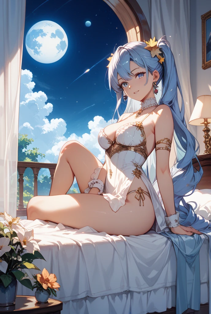 Long random color hair,Eye color random,Sexy transparent colonial dress, Perfect body, Chest Clearance, Well-defined collarbone, Surreal, lifelike, detailed, Perky transparent nipples, Wet clothes(whole body:1.1),cross,Saint,best quality,Large Breasts,Big Ass。