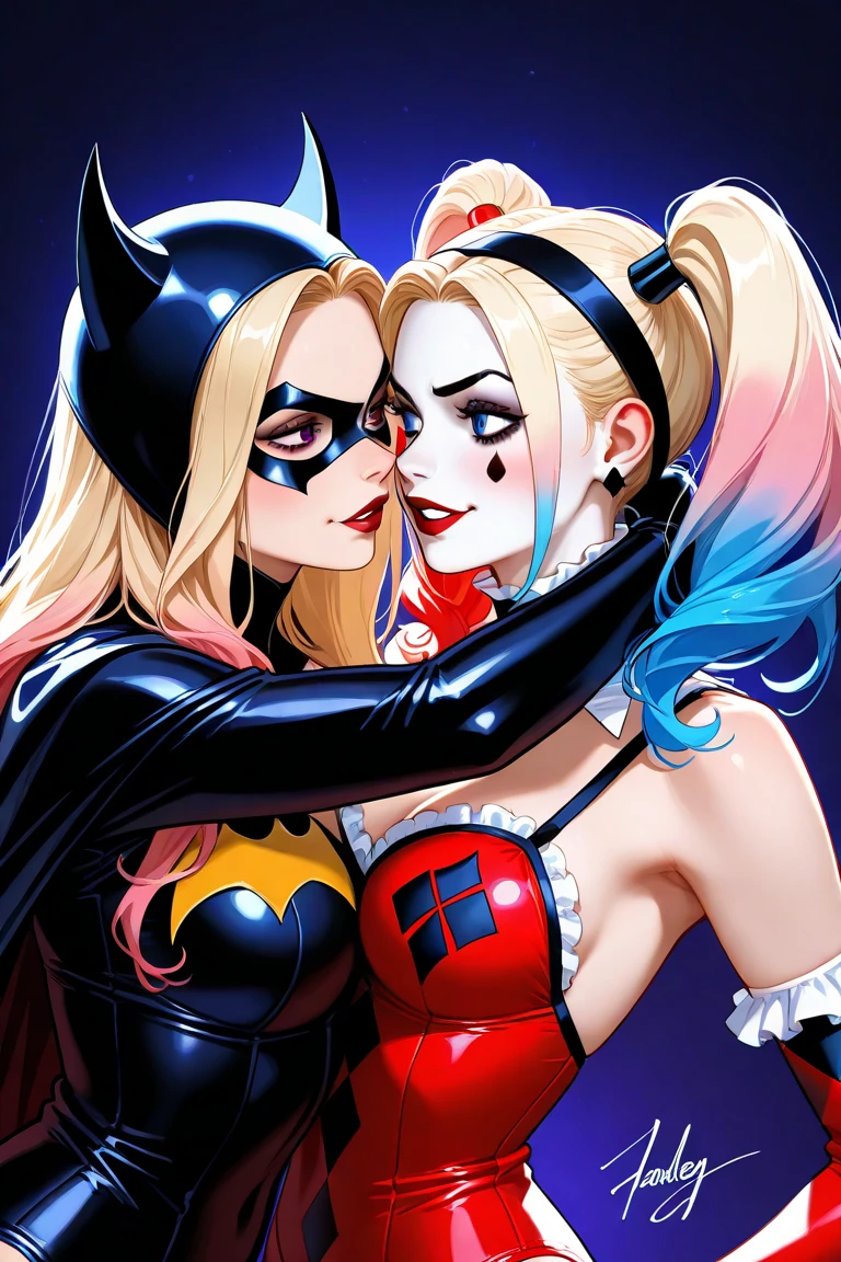 vampire teeth , ((((nighttime))) , 2girls,looking at each other in the eye, long hair , RAW photo, high quality, film grain,simple background, presenting, beautiful, (black and red lined satin cloak tied at the neck:1.20) , biting necks , breasts,big ass, clothes lift,bottomless, moonlit graveyard , (2girls,yuri),