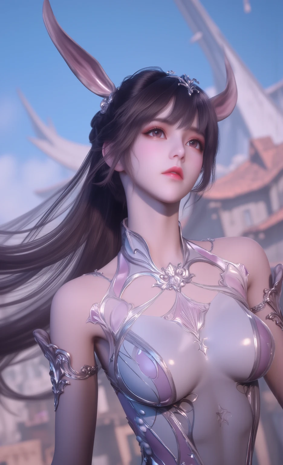 A close-up of a woman dressed in ancient costume with Chinese elements,Classical art,Cultivate the elemental sense of immortals,detailed fantasy art,Stunning character art,Epic and refined character art,Beautiful Chinese costumes,Extremely detailed artistic germination,Detailed digital anime art, Artgerm on the art station Pixiv,Swimsuit girl,Exquisite and intricate headwear and jewelryhuge breasts、exposing her chest、Show breasts、huge boobs,huge breasts、exposing her chest、Show breasts、huge boobs,huge breasts、exposing her chest、Show breasts、huge boobs,huge breasts、exposing her chest、Show breasts、huge ,