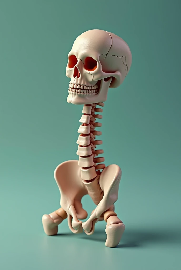 a cartoon skeleton standing in front of a simple background, Frontal, symmetrical, beautiful pink alien skeleton, hyperrealism,, Fixed 3D designs, , 16k