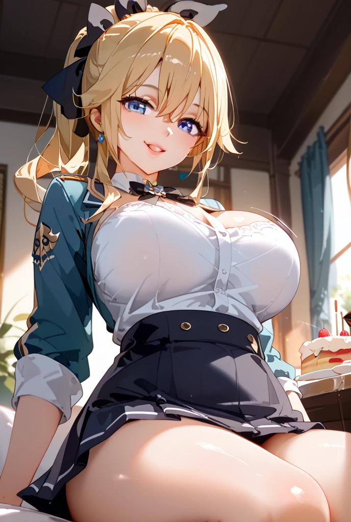 ((masutepiece)), ((Best Quality)), (Ultra-detailed), ((kawaii)), Cute, (lovely), ((Sexy)), (Ero), ((Extremely detailed)), 4K, (8K), Best Quality, (Beautiful), Illustration, Anime style, Painting, 1girl in, 独奏、Beautuful Women、ample breasts、Fluttering chest、H Cup Bust、bustup、bulging bust top、red blush、perspiring、Moist eyes、Detailed drawing、(police officers)、vests、hatting、special、(brown tanned skin:1.2)、Slender eyes、long eyelashes、Cheeky smile