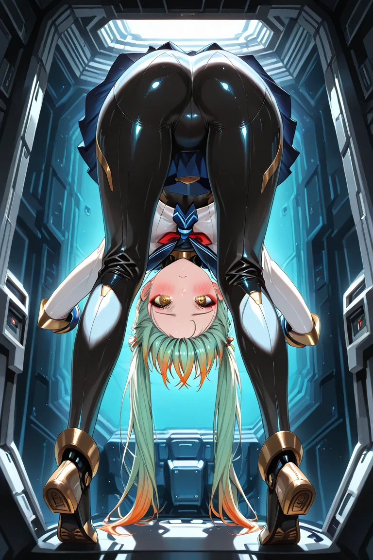1girl,Robot,gigantic breasts,pov,pointy breasts,upper body,covered nipple