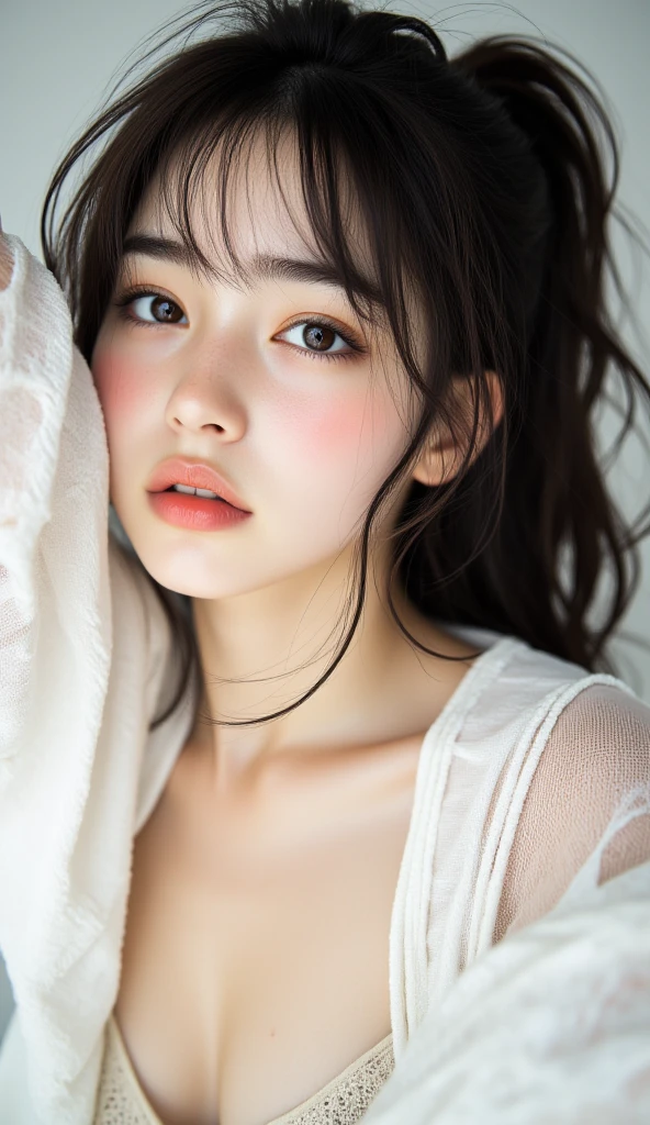 Big eyes、Big black eyes、Drooping eyes、Completely naked、topless、beautiful breasts、normal breasts、bottomless、All naked、naked、No underwear、not wearing anything、short bob、loose curly hair、I was injured、bleed、endure the pain、A painful look、It hurts、I was scared、It was scary look、はAre crying、Are crying、I'm crying、It was scary、trembling、alone,  idol face,cute、18-year-old、Japanese、 delicate girl, Frank, Sophisticated, thin arms,  innocent eyes, cheek,   shiny pink lips、Keep your lips open、depth of field movie light、blurred background、目 focuokeh dof、professional lighting、soft light、(NSFW:1.1)、bodice subian、beautiful feet、asuka saito、body photo、standing、standing、injury,bleed、bodice subian、It was scary、はAre crying、I'm crying, on body,,standing、 masturbation, juice,saliva trace,body fluid、A painful look、hold back defecation、leaking、thin、traces of being attacked、