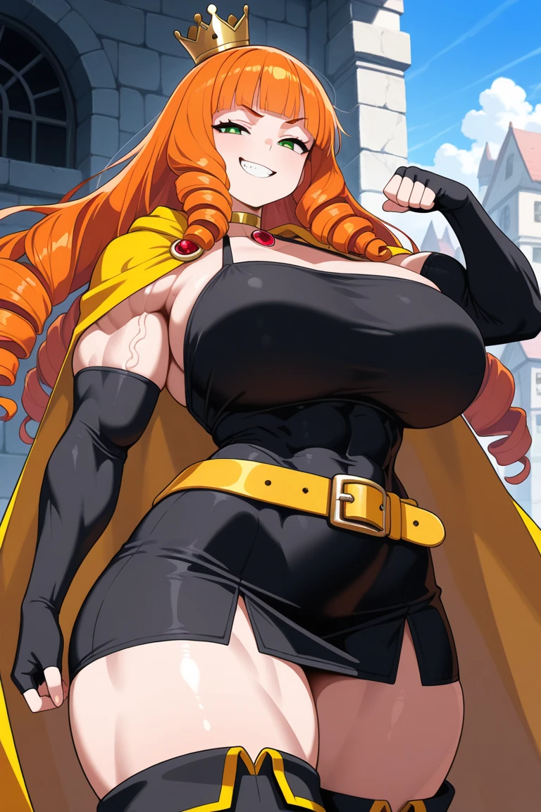 (best quality:1.5, highres, UHD, 4K, detailed lighting, shaders), orange curly haired, gradient hair, large breasts, red suit, red social long pants, mature woman , (pov), white background, colorful eyeshadow, dramatic lighting, sparkling eyes, sensual expression, golden earrings, flowing hair, delicate facial features, soft skin, high cheekbones, urban setting, white background, dont look for the camera, lean forward,