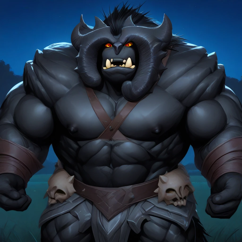 solo, breath (ultra detailed), a beautiful and detailed full size portrait of a male anthro gorilla, oozaru, brown fur, fur body, monkey tail, red eyes, close up view, glowing eyes, empty eyes, tail, bedroom eyes, detailed eyes, big body, sexy body, (wide body). goddess, kenket, Ross Tran,ruan jia, trending on artstation,foxovh, cenematic lighting, big breaths, day, tree, (((stone hallway, lake))), curvy figure, fat, obese, (((front view, standing, loincloth, big bulge, angry, open mouth, blush,))
