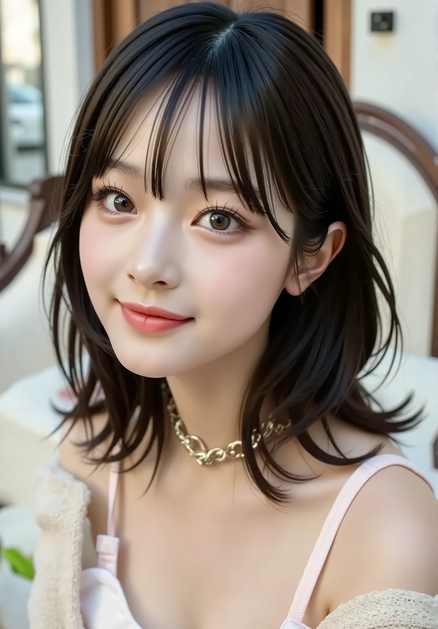 {{focus on your face: 1.8},{{focus on the eyes: 1.8}},{{{top quality: 1.8}}}, {top quality: 1.8}, {bungs:1.8}},,{natural makeup: 1.8},{{Clear Eyes: 1.8}, {Beautiful Fingertips:Manicure:1.8}, {professional lighting)}},{High Accuracy Selection},{{{{photo of your upper body}}}},{{One high school student's : Smile Yan: small breasts}}: {{Nipples(red)Nipples}},,{red頬: 1.6},,{{{{smile: big double eyelids: mascara: teardrop bags: long eyelashes: 1.8}}},,{{eyeshadow: 0.8}},{{{{透明な白いタンクトップ - Nipples: 1.8}}}},{{bob cut: Princess Cut: ponytail: 1.8}},{fold your hands behind your head: 1.8},{ pink small earrings},{{Blurred white background: 1.8}}