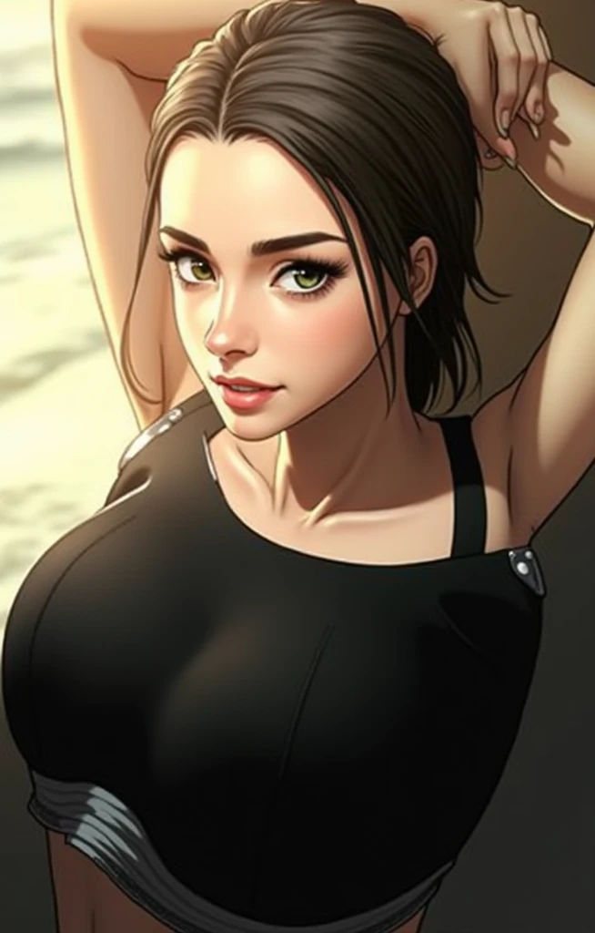 (best quality,4k,8k,highres,masterpiece:1.2),ultra-detailed,(realistic,photorealistic,photo-realistic:1.37),1girl,young fit female,brunette hair,strapless bandeau bra,thong panties,sensual pose,solid color background,detailed facial features,beautiful eyes,long eyelashes,beautifully defined abs,slim fit athletic body,dynamic lighting,cinematic composition