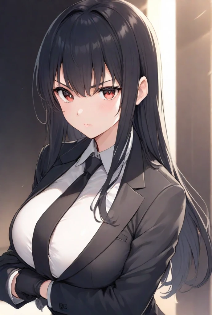 black-hair,bainded-hair,Braided Hair、long-hair,red-eyes,big-breast,business-suit,black-business-suit,black-pantyhose,mini-skirt,23 years old,older sister、Ultra-high resolution、Ultra HD,Braided Hair、red-tie,standing,milf,wife,huge-nipple,dark-makeup,dark-huge-nipple,dark-nipple