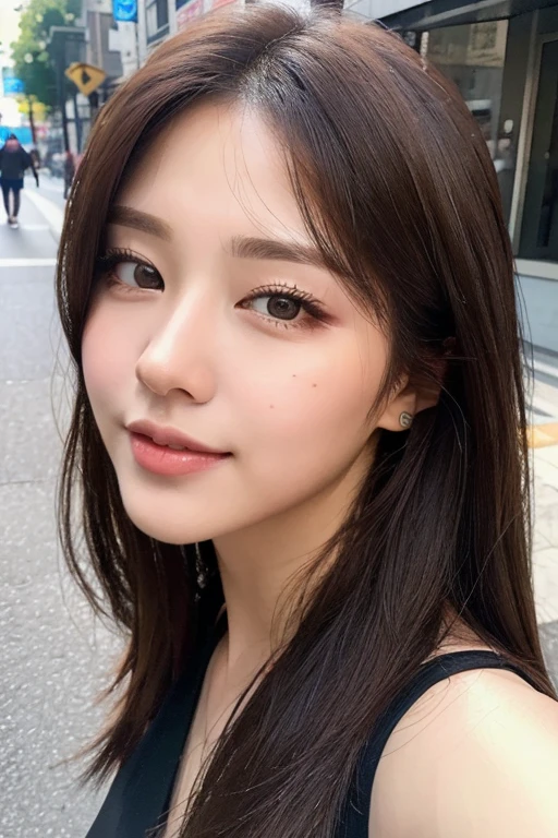 ((natta、Realistic light、top-quality、8K、masterpiece:1.3))、1girl in、Slim Beauty:1.6、abdominals:1.1、(brown haired、medium chest:1.8)、Long pink sweater:1.1、bath room、ultra beautiful faces、Delicat eyes、二重まぶた、a smile、a necklace