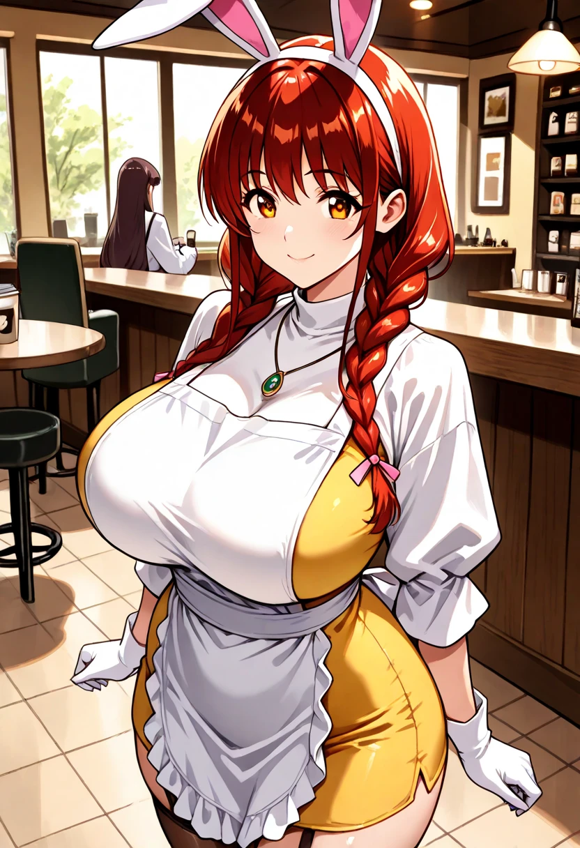 mastute piece,Best Quality,insanely detailed,8k cg,nsfw,
(shoot upper body:1.3),
(1girls:1.3),standing,looking at viewr,body in front,(arms behind back:1.4),(light orange waitress costume:1.4),(bare breasts:1.2),break,
blush,shy,(ecstasy face),(trembling:1.2),break,(light orange hair:1.2),
break,
perfect breasts,perfect teats,(open mouth:0.9),(large breasts:1.2),
(restaurant:1.1),