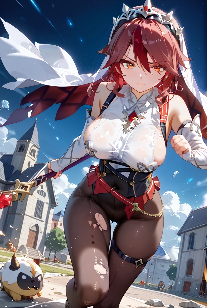 1 chica anime, estilo chica magica pelirroja pelo largo, con pechos medianos muslos gruesos ojos azules mini armadura medieval, mini bragas blancas ajustadas expuestas bello pubico, , bragas al rededor de las piernas, Exposed pussy, excesivo expuesto, cuerpo completo, legs apart sexually suggestive pose standing in a classroom tender look perverted sexual invitation excessive pubic hair exposed, open pussy, blusa abierta, pechos desnudos al aire