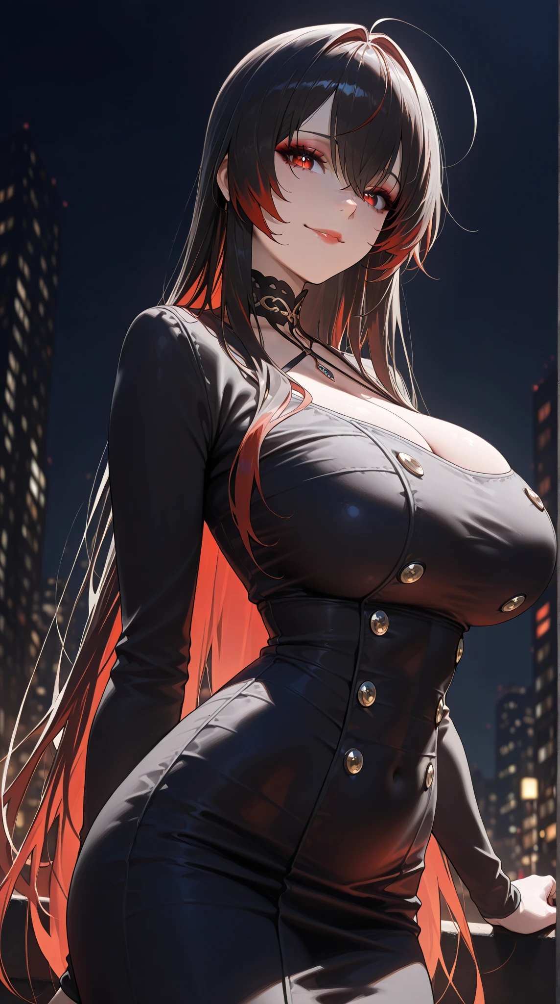 (high quality, 8k, 4K, High Contrast, masterpiece:1.2, 最high quality, Best aesthetics), , Maid, Very detailed, Seductive and erotic girl with lace headdress, smile, (large breast, elbow gloves, black gloves), Focus on the face, Focus on the face, Complex eyes, tights, laced tights, coffee shop, Ground angle shot, looking at viewer, feet in tights, Open-chested clothing