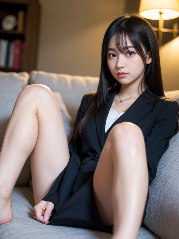 Cute chubby high school girl with a baby face,A round face and an innocent smile、With the highest quality, Ultra high resolution, Raw photo、Staring at me