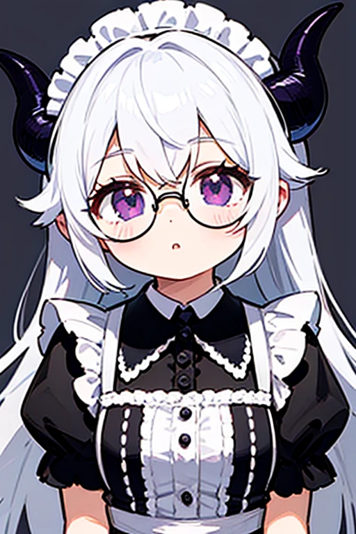 Tischplatte, best quality, 1 girl in there, gute Augen, Smile,Raketenwerfer、large round glasses,Leibchen、(Serrated teeth)