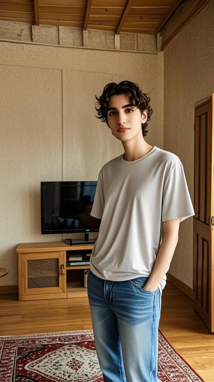 Man lifts his shirt