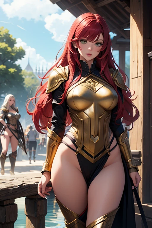 Teddi Mansueto, full body potrait of a photorealistic beautiful woman, (spectating a baseball game:1.5), hands in pockets:1.25, staring at camera in front, intense coloration fantasy, light hair, a stunning realistic photograph 20 years , random colored hair, (St Louis Cardinals fan fashion:1.3), random color eyes, full body, cover, hyperdetailed painting, luminism, octane render, Bar lighting, complex, 8k resolution concept art portrait by Martina Fačková and Prywinko Art, Artgerm, WLOP, Alphonse Mucha, Tony Taka, fractal isometrics details bioluminescence, hypereallistic cover photo awesome full color, hand drawn, bright, gritty, realistic, davinci, erte .12k, intricate. hit definition , cinematic,Rough sketch, mix of bold dark lines and loose lines, bold lines, on paper , real life human