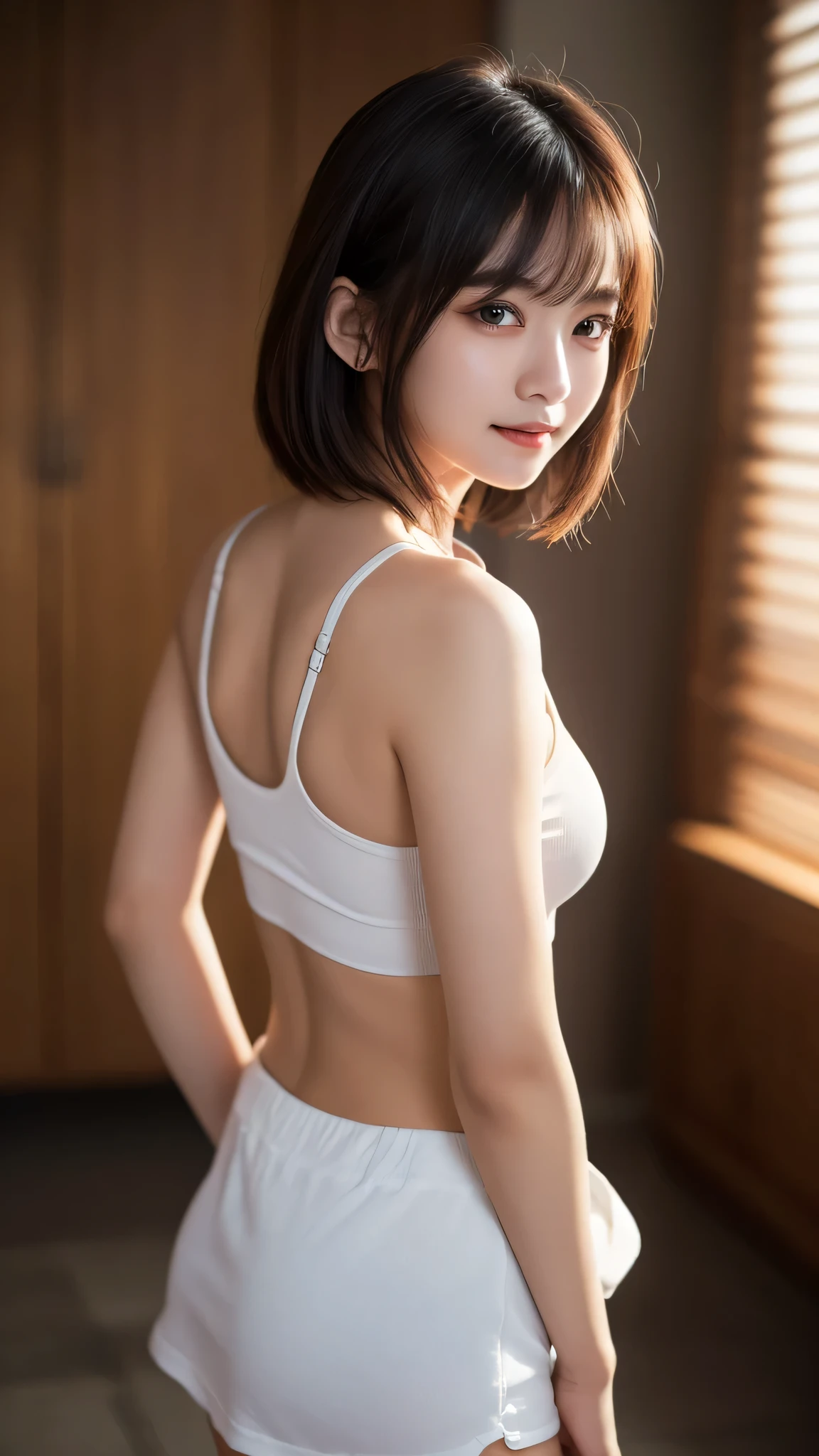 (Yoga room: 1.3), sports bra, Yoga Pants, no panty, (s whole body: 1.0), Yoga moves, Long hair , (realism: 1.4), (Best Quality: 1.0), (super resolution: 1.0), 8K, Raw-Photo, (Masterpiece: 0.2), A highly detailed, 1 Girl, pale-skin, Detailed skins, Looking at the viewer, Expressionless, yoga poses, white
