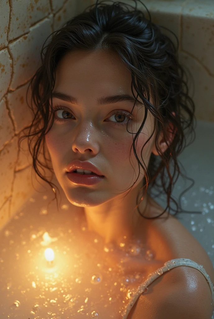 Beautiful woman out of the bath