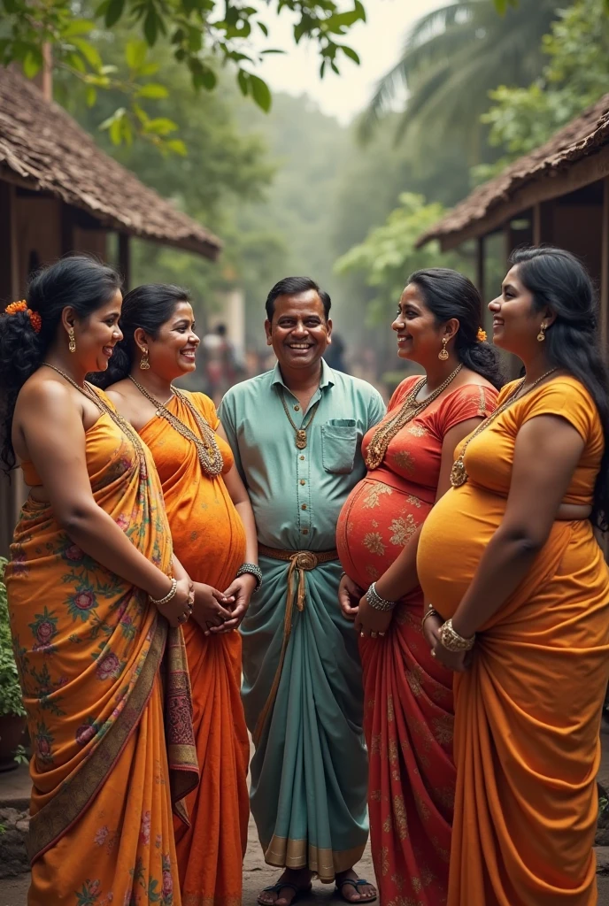 family photo..3 people (husband,wife is pregnant ,girl child)