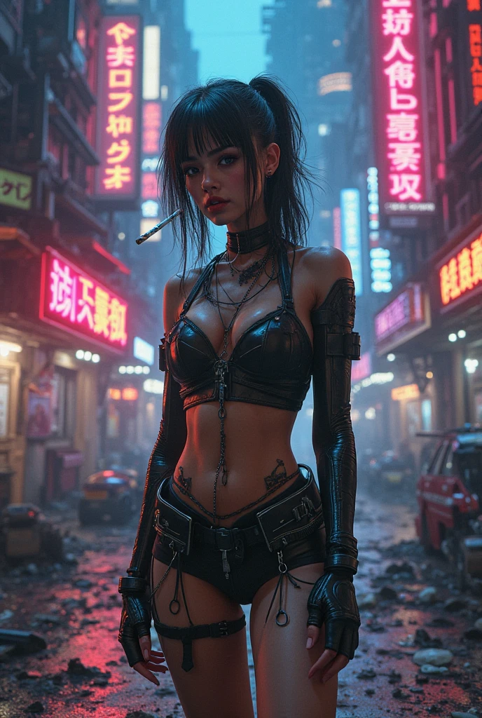 Heavy metal Party Girl spit milk, post-apocalyptic city, insanely detailed real shiny skin, masterpiece body quality, red black skirt, real color, erotic and sensual, d cup, big chest, sunglasses, 8k resolution🔥, Miki Asai Macro photography, close-up, hyper detailed, trending on artstation, sharp focus, studio photo, intricate details, highly detailed, cinematic by zack snider