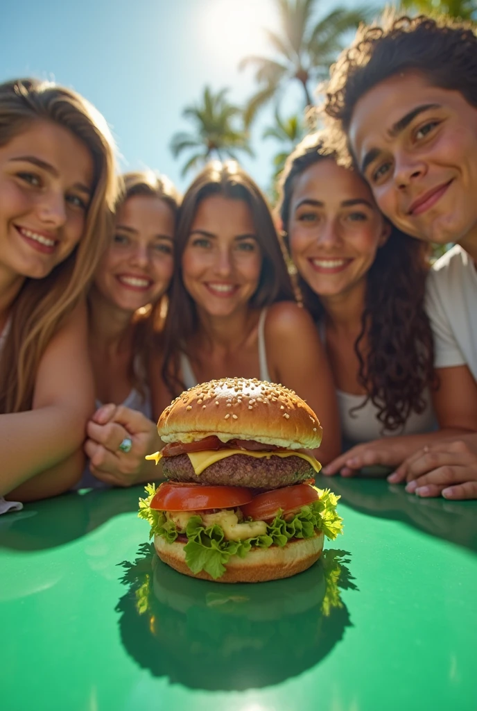 People thinking about eating charcoal burgers 