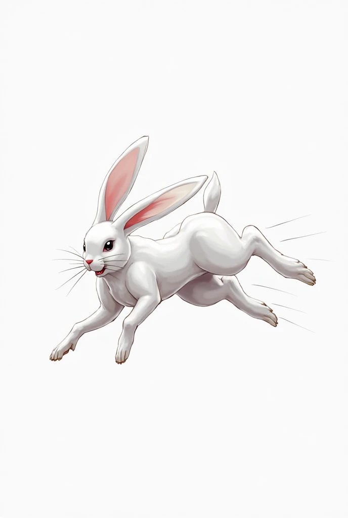 Cartoon animal design, flat style cute rabbit full body photo, simple but not lost sense of design, fresh flat style, cyberpunk elements are applied freely, the front view presents a charming cute posture, and the feet hang down in a cute posture